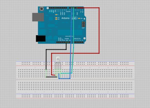 rgb led connected